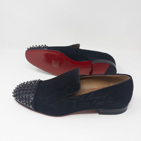 Christian Louboutin Spooky Mens Loafers with Spikes Black 42 EU - Picture 1 of 6